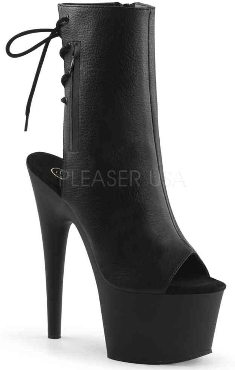 EU 36 = US 6 | ADORE-1018 | 7 Heel, 2 3/4 PF Open Toe/Heel Ankle Boot, Side Zip